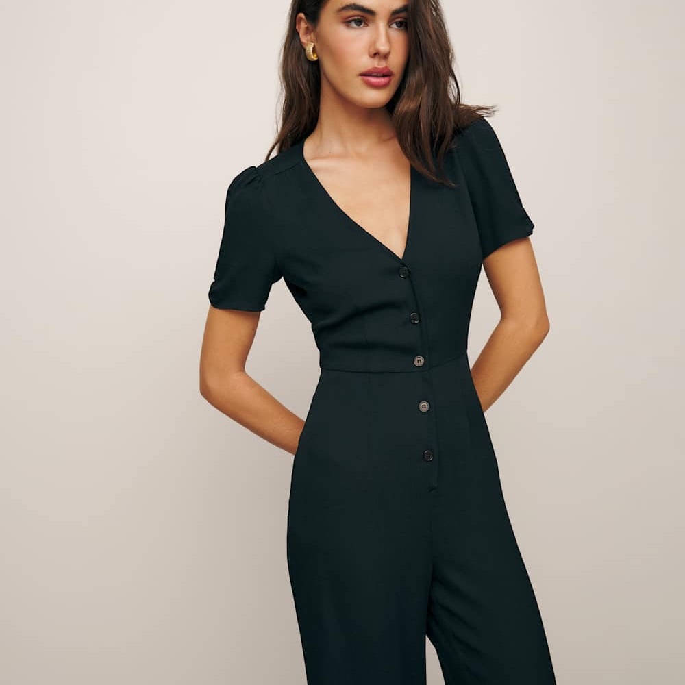 Reformation France Black Jumpsuit NWT